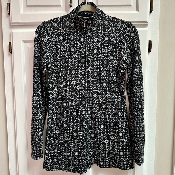 ibex Jackets & Blazers - Ibex Juliette Zip Tunic Jacket 100% Merino Wool Black & White Size XS-- travel !
